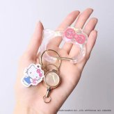サンリオ カラビナ リール付き シナモロール クロミ ウサハナ ポチャッコ ポムポムプリン ハローキティ Sanrio キーホルダー かわいい キーチェーン おしゃれ 盗難防止 紛失防止 バッグチャーム 着脱 落下防止 キーリール 金具 ギフト フラワーリング