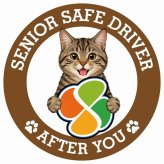カーサイン 高齢者マーク SENIOR SAFE DRIVER キジトラ ステッカー シール 直径13cm 肉球 日本製 車