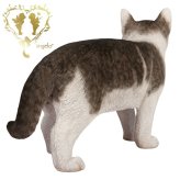 大きなサイズで【歩くサバトラ白猫(大）】CAT　本物そっくり  WooBia