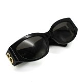 バレンシアガ BALENCIAGA サングラス アジアンフィット UVカット アイウェア フォックス BB0324SK-002 メンズ レディース ユニセックス ブラック+グレー 国内正規品