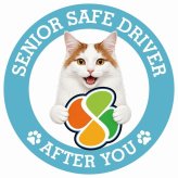 カーサイン 高齢者マーク SENIOR SAFE DRIVER ターキッシュバン ステッカー シール 直径13cm 肉球 日本製 車