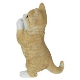 置物 猫 おねだりビスケットとら白猫 高さ23cm woobia ウービア リアル かわいい おしゃれ 玄関 インテリア オブジェ ガーデン とら猫 おねだり ねこ ネコ 動物 癒し 棚 北欧 プレゼント ギフト 新築祝い 猫好き