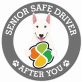カーサイン 高齢者マーク SENIOR SAFE DRIVER ブルテリア マグネット 強力 直径13cm 肉球 日本製 車 ステッカー
