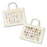 LINEで簡単★ お絵かき トートバッグM 似顔絵 寄せ書き コットン メッセージ入れ無料 名入れ無料 卒園記念品 恩師 プレゼント 卒業 卒園 卒団 お絵かき水筒