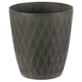 リッチェル ラピス ポットカバー 7号鉢用 12個入 ダークグレー 鉢カバー 植木鉢 おしゃれ 観葉植物 石灰石配合 エコ素材 ダイヤモンドカット 高級感 室内 オフィス用