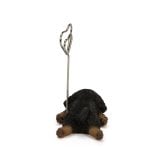 メモスタンド woobia ウービア ダックスフンド ブラック 子犬 リアル動物オーナメント 高さ8cm デスク 卓上 インテリア 誕生日 お礼 退職祝い プチギフト 犬好き ギフト プレゼント メモホルダー