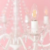 照明 ライト シャンデリア 8灯 LED電球付き シーリング おしゃれ プリンセスホワイト お手軽シャンデリア8灯 天井 8畳 ロココ調 ヨーロピアン アンティーク 姫系
