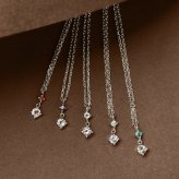 【とっておきの贈り物】 誕生石 ネックレス 妻 彼女 日本製 ペンダント 天然石 × イタリア製 チェーン 金属アレルギー対応 ゴールド  シルバー SV925 プラチナ 18金 K18 18K 仕上げ 普段使い 結婚記念日 誕生日 プレゼント ギフト メッセージカード【送料無料】【ラッピング無料】 