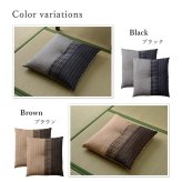 座布団 銘仙判 しじら 日本製 綿100% 和柄 約55×59cm 5枚組 和柄のおしゃれな 綿100%銘仙判座布団 ポリエステル 座ぶとん ざぶとん フロアクッション 和室クッション 寝具 寝室用品 インテリア 肌触り ブラウン ブラック