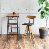 バースツール ブラウン 回転式 昇降機能付 Bar Stool カウンタースツール ダイニング 合成皮革 PVC 高さ調整 簡単組立 ヴィンテージ ナチュラル シンプル 北欧 レトロ 西海岸 ミッドセンチュリー
