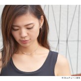 ゴールド ネックレス ハワイアンジュエリー ネックレス ゴールド ピンクゴールド ネックレス 刻印 無料 誕生石入れ可 ウェーブバー カーブ 14K K14ピンクゴールド 14k k14カットあずきチェーン太0.9mm ギフトラッピング可能 プレゼント ハロウィン 【品番：CG-GP124R】