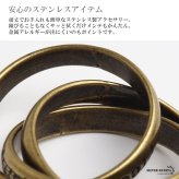 ステンレス 3連リング アンティークリング 英字 メンズリング ゴールド シルバー 指輪 存在感 ヴィンテージ お洒落 かっこいい 大人っぽい プチプラ 男性 金属アレルギー対応