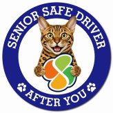 カーサイン 高齢者マーク SENIOR SAFE DRIVER ベンガル マグネット 強力 直径13cm 肉球 日本製 車 ステッカー