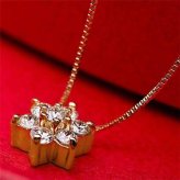 ネックレス レディース ダイヤモンド 0.2ct K18 イエローゴールド 18金 フラワーモチーフ ダイヤネックレス ペンダント 鑑別書付 アクセサリー ギフト プレゼント