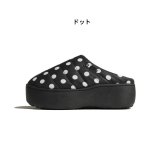 スブ プラットフォーム サンダル 厚底 レディース SUBU PLATFORM ドット ブラック シルバー 正規品 冬用サンダル ルームシューズ 外履き 2026 秋冬 スリッポン 履きやすい 痛くない 防寒 正規販売店