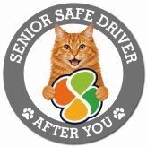 カーサイン 高齢者マーク SENIOR SAFE DRIVER アメリカンボブテイル マグネット 強力 直径13cm 肉球 日本製 車 ステッカー