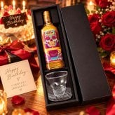 名入れ 酒セット テキーラ クエルボ・エスペシャル・ゴールド 750ml 死者の日限定ラベル と ドクログラス 選べるサイズ ギフトBOX入り プレゼント 卒業祝い SXX