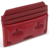ヴィヴィアンウエストウッド ICカードケース 薄型 メンズ レディース カードホルダー カード入れ Vivienne Westwood ヴィヴィアン マルチオーブ型押し レッド VW4303 (54030010W-S002K-H201) 【2026年秋冬モデル】 【ラッピング無料 誕生日 お祝い プレゼント ギフト 贈り物】