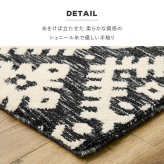 ラグ ウレタン入り 厚手 ふっくら クッション性 ラグマット 小さめ 小さい 前 リビング 敷物 シェニール糸 ジャガード織り 裏面滑り止め付き インド おしゃれ モノトーン ポップ カジュアル 60×90cm ポリエステル インテリア ウレタンフォーム