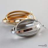 ステンレス 超大ぶりピアス 3連ピアス ツイストピアス フープピアス ゴールド シルバー プチプラ 大きめ 存在感 メタル ワイド 両耳2点 レディース 女性 金属アレルギー対応 イヤリング