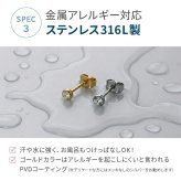 【新作】【山梨メーカー共同開発】 セカンドピアス 16G 18G キャッチ式 つけっぱなし ピアス 金属アレルギー対応 片耳 サージカルステンレス 軸太 ロングポスト 10mm 12mm プレシオサ クリスタル 一粒 シンプル レディース メンズ 新生活 春 卒業 入学