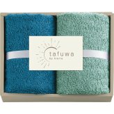 【直送】tafuwa ウォッシュタオル 2枚セット ブルー [26-2810-019] WT2BL 日本製 吸水 洗濯しやすい サイズ感 毎日使いやすい タオル ギフト プレゼント 内祝い お祝い 返礼品 青色