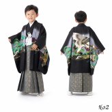 七五三 着物 男の子 5歳 袴 PO-112 購入 販売 鷹兜松 鷹 兜 男児 753 羽織袴 羽織 袴セット 男の子袴 セット 和装 レトロ 龍 子供 五歳 5才 お正月 ボーイズ