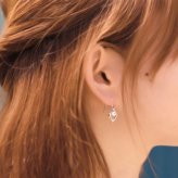 ハワイアンジュエリー ピアス オープンハート プルメリア シルバー925 ジルコニア フックピアス 揺れる ぶら下がり 金属アレルギー対応 樹脂フック イヤリングにパーツ交換可能 彼女 妻 女性 レディース 誕生日 プレゼント ハロウィン 【品番：SE51401】