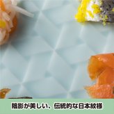 旅籠 長角皿 青白 24.5×13cm 320g  長角 プレート 網代 刺身皿 ホームパーティー おしゃれ インスタ映え 角皿 皿 食器 青白磁 陶器 日本製 美濃焼 和食器 小田陶器 食洗器対応 ギフトカード対応