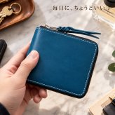 財布 メンズ レディース 二つ折り 本革 コンパクト財布 ラウンドファスナー 牛革 ミニ財布 小銭入れあり カード収納 YKK 植物タンニンなめし レザー ユニセックス
