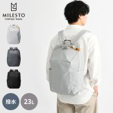 【正規販売】MILESTO ミレスト Hutte ヒュッテ MLS943 ラウンド バックパック 23L リュック PC収納 軽量 旅行 トラベル 大容量 バックパッカー ブラック グレー 鞄 通勤 ビジネス ギフト プレゼント メンズ レディース ブランド グッドデザイン賞