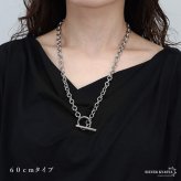 ステンレス マンテルネックレス チェーンネックレス シルバー 4サイズ シンプル 存在感 メタル お洒落 レディース 女性 金属アレルギー対応