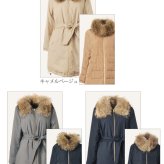 リバーシブル ダウンコート ラクーン ファー付き レディース 冬 M/L/2L 大きいサイズ 上品 高級感 母 女性 30代 40代 50代 60代 ミセス ギフト プレゼント 6F (02000195r)