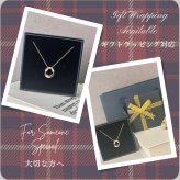 英国製 ハンドメイド 流線形サークル シルバーネックレス レディース スターリングシルバー 925 上品 シンプル 大人 女性 彼女 妻 母 誕生日 記念日 母の日 クリスマス プレゼント ギフト