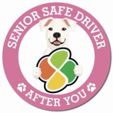カーサイン 高齢者マーク SENIOR SAFE DRIVER ドゴアルヘンティーノ マグネット 強力 直径13cm 肉球 日本製 車 ステッカー