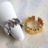 ステンレス ハートリング 2カラー 18KGP ゴールド gold レディース 女性 指輪 金属アレルギー対応