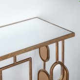 テーブル コンソール ガラストップ コンテンポラリーデザイン 鏡アメリカ輸入家具 アメリカ輸入雑貨