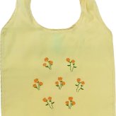 la flaner（ラフラネ） 刺繍エコバッグ 折り畳み ワンポイント シンプル 花 買い物 バッグ サブバッグ コンパクト A4 軽量 ポリエステル ラベンダー ローズ サクラ デイジー ギフト プレゼント 実用的 女性 母の日 誕生日 クリスマス プチギフト ラッピング対応 無料ラッピング