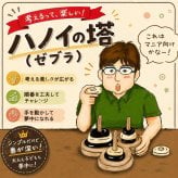 [日本製安心おもちゃ]　数学パズル ハノイの塔10段 (ゼブラバージョン) 日本グッドトイ受賞　[送料無料] [木のおもちゃ 型はめ パズル 日本製 知育玩具 積み木 1歳 2歳 3歳 4歳 5歳 6歳 7歳 8歳 幼児子供 小学生 中学生 誕生日ギフト～出産祝い 男の子 女の子 赤ちゃん おもちゃ 誕生祝い 親子 木育 家族 かたはめ ]