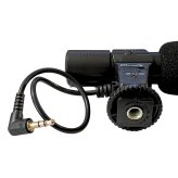 外付けマイク CYLMIC-01 一眼レフ　ミラーレス対応　ステレオ コンデンサーマイク　風切り音対策　対応:3.5mmマイク端子のカメラ 電源: DC3V 　約800時間　同梱内容(マイク×1、CR2電池×1、日本語説明書 ) 送料無料