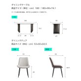 ダイニング家具 ダイニングテーブル＆チェア-ホワイト＆オレンジ - 5点セット 180cm