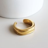 ステンレス シンプルイヤーカフ 18KGP レディース ピアス ダブルライン イヤーアクセサリー ゴールドカラー 上品 ミニマル 大人 女性 耳元 重ね付け風 ノンホール 日常使い きれいめ カジュアル ジュエリー 片耳用 1点