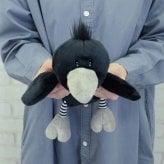  NICI ニキ カラス フィギュアポーチ 定形外 送料無料 ペンケース 筆箱 鳥 ぬいぐるみ