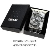 ZIPPO ライター 龍 メタル重ね貼り ドラゴン ジッポ 竜 クロームバレル アンティークシルバー 和柄 日本 おしゃれ かっこいい メンズ 渋い ギフト プレゼント