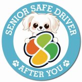 カーサイン 高齢者マーク SENIOR SAFE DRIVER チワマル マグネット 強力 直径13cm 肉球 日本製 車 ステッカー