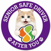 カーサイン 高齢者マーク SENIOR SAFE DRIVER ラガマフィン マグネット 強力 直径13cm 肉球 日本製 車 ステッカー
