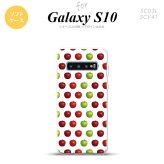 SC-03L SCV41 Galaxy S10 スマホケース ソフトケース りんご 林檎 青リンゴ 白 緑 赤 メンズ レディース nk-s10-tp047