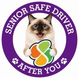 カーサイン 高齢者マーク SENIOR SAFE DRIVER バーマン ステッカー シール 直径13cm 肉球 日本製 車