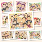金婚式のギフトに、似顔絵という特別な贈り物をお届け。初めての似顔絵注文でも安心です。 似顔絵 金婚式 贈り物 手描き プレゼント 名入れ ギフト 金婚式 結婚記念日 銀婚式 大人数 祖母 おじいちゃん 夫婦 家族 おばあちゃん 修正無料 下書き確認 名入れ 喜ばれる 一生もの かわいい 宝物 感謝 50周年 親孝行 結婚記念日 長寿 ウェディングギフト 還暦祝い 古希祝い 感動 長寿祝い 記念日