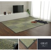 夏ラグ 夏用カーペット ラグ 国産 純国産 日本製 小林製薬 持続性抗菌剤 KOBA-GUARD 制菌 抗菌防臭 夏 い草 市松 モダン 滑り止め 不織布 約191×191cm 新生活